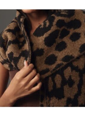 NWOT Anthropologie Leopard Print Scarf